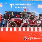 Giovanni Moceri und Beifahrer Daniele Bonetti gewinnen im 91 Jahre alten Alfa Romeo 6C 1500 Super Sport aus dem Werksmuseum